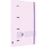 Oxford Live&amp;Go A4+ 4 Ring Binder with Rubber Closure | Interior Document Holder Pocket, Includes Refill with 5 Colour Bands a