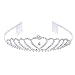 Foxnovo Delicate Wedding Bridal Prom Shining Rhinestones Crown Tiara with Comb
