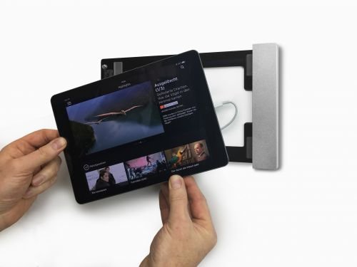 smart things s11 s sDock Fix Air silber – iPad Wandhalterung und Ladestation für permanente Installationen für Apple iPad (2017), Pro 9,7″, Air 1+2 - 6