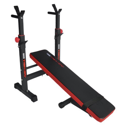 TrainHard Multi Hantelbank klappbar mit Lang-, Curl- und Kurzhantelstange und 90kg Hantelscheiben - 4