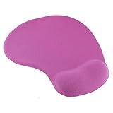 Peso neto: 99 g Soporte ratón del ordenador portátil PC de la oficina del gel de silicona del resto de muñeca cojín de la estera fucsia