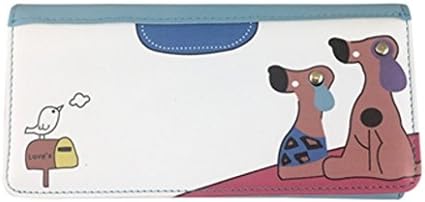 Fat Giraffe New Ladies Purse with Dog & Bird Motif Clutch Purse Card Holder Wallet