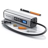 Flexibler geht es nicht: Strom erhält der Kompressor wahlweise über sein Netzteil, den 12 V Autoanschluss oder über den eingebauten Akku. Sie können den Kompressor einsetzen, wo immer Sie ihn brauchen.