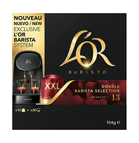 L'OR BARISTA,Cápsulas Doble Barista Selection Intensidad 13  - Exclusivas para cafeteras L'OR BARISTA, Pack de 5 x 10 [Total 50 cápsulas]