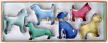Dog Lovers Cookie Cutter Set of 6 for Star Baker Pet Owners Gift Baking Biscuit Enthusiast Biscuiteers Gifts Stainless Steel