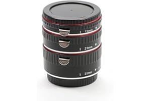 MINADAX Impulsfoto bague allonge automatique 31, 21 et 13 mm pour macrophotographie compatible avec canon 1200D, 1100D, 1000D, 700D, 650D, 600D, 550D, 500D, 450D, 400D, 350D, 300D, 100D 70D, 60D, 50D, 40D, 30D, 20D, 10D, 7D, 6D, 5D 1D série serie métal, baïonnette)