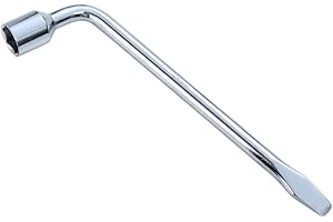 VUIUYOIES Chiave per Ruote Auto con Impugnatura compatta e Comoda per Cambi di Pneumatici Facili e veloci Chiave a Bussola in Metallo efficiente, Argento, 17 mm