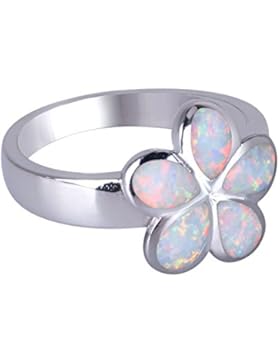 Geschaffen Opal Ring Blume Gestalten 925 Sterling Silber Frau Ring