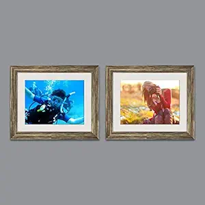 ArtzFolio Wall & Table Photo Frame D523 Antique Golden 8x10inch;Set of 2 PCS with Mount