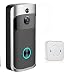 Produktbild Video Türsprechanlage, Surenhap 2018 Smart 720p HD Video Türklingel Wi-Fi aktiviert drahtlose Home Security Kamera mit Indoor Chime, 2-Wege-Gespräch, Nachtsicht, Schnappschuss, Bewegungserkennung Schwarz