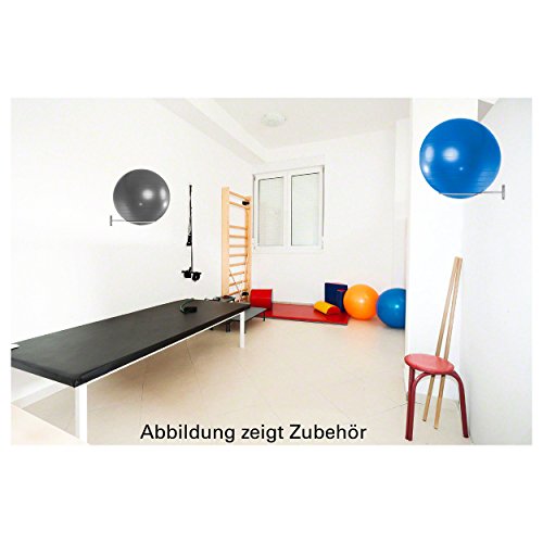 Ballhalter für 1 Gymnastikball Wandhalterung Aufbewahrungshilfe Wandhalter WEIß - 4