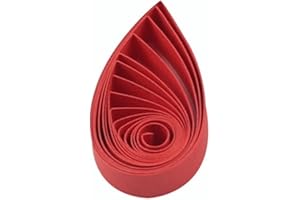 ODETOJOY Papier Quilling 10mm blanc Bandes de Papier, 120 Bandes 54cm Bande Quilling Papier 10mm rouge