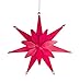 Produktbild Elektrisch beleuchteter Stern, rot, von DREGENO SEIFFEN 36 cm – Original erzgebirgische Handarbeit, stimmungsvolle Weihnachts-Dekoration