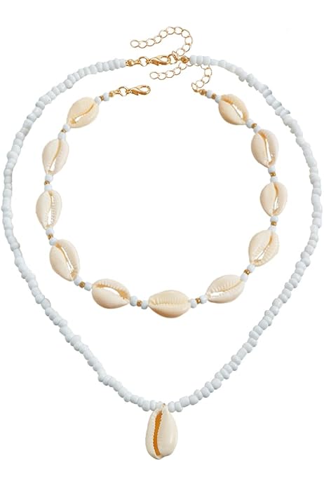 Set De Bracelets De Cheville Pour Femmes - Style Bohème Plage Avec Coquillages Et Perles - 3 Pièces Réglables En Or Plaqué