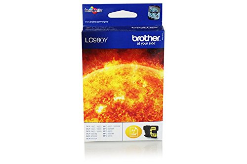 Original Brother LC-980Y Tinte (Gelb, Inhalt 5,50 ml) für DCP 145, 163, 165, 167, 195, 197, 365, 373, 375, 377; MFC 250, 255, 290, 295, 297