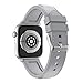 Produktbild Glowjoy Sport Armband kompatibel mit iWatch Apple Watch Series 4 44mm,weiche Silikon-Armband Ersatzarmband-Armband Ersatz Verstellbare Uhrenarmbänd Silikon Sport Armband für Damen Männer (Grau)