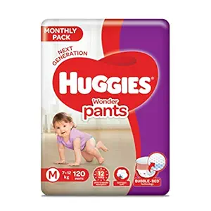 Huggies Wonder Pants Mega Jumbo Pack Medium Size Diapers, 120 Count