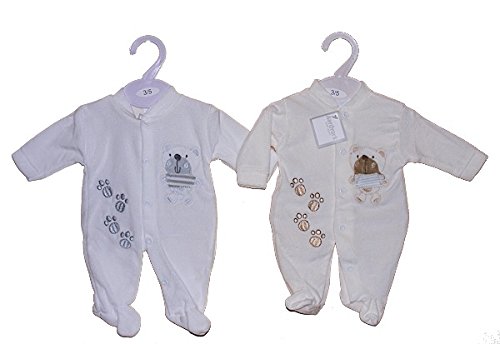 BNWT NB premature unisex little bear velour sleepsuit 3-5lb 5-8lb 8-12 lbs (8-12lb, beige)
