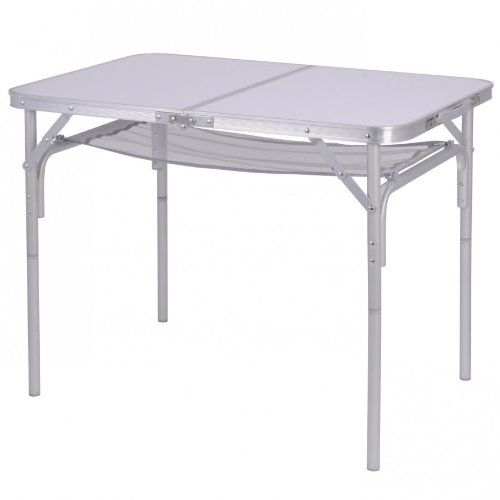 Preisvergleich Produktbild Campingtisch 90x60x70cm weiss klappbar Aluminiumprofil Klapptisch Tisch
