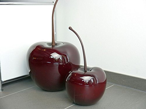 Deko-Artikel Kirsche L17x B15x H32cm aus Fiberglas in Hochglanz kirschrot, Deko-Obst - 3