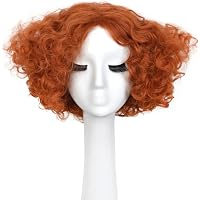 Verrückter Hutmacher Perücke Orange – Kurze Lockige Perücke Für Halloween & Cosplay