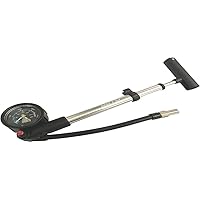 Beto SP-002AGN Fahrrad-Stoßpumpe mit Messgerät, Alu-Fahrrad, Silber