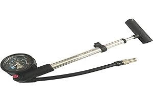 Beto SP-002AGN Fahrrad-Stoßpumpe mit Messgerät, Alu-Fahrrad, Silber