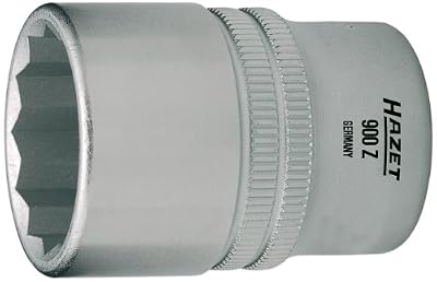Hazet 900AZ-7/16 Douille carré creux 12,5 mm/profil traction à 12 pans extérieurs Taille 7/16 longueur 38 mm