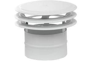 EDM Deflector de ventilación Mirtak Acero Esmaltado De discos Ø 120 mm Blanco