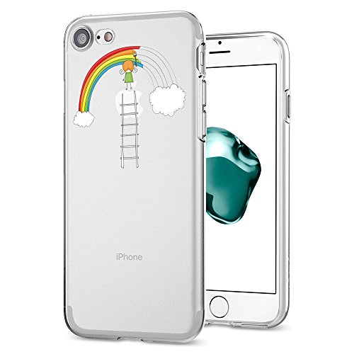 Qissy iPhone 7 Funda Carcasa iPhone 7 Case Cover Dibujos Animados Silicona Suave Funda para Apple iPhone 7 4 7   12 