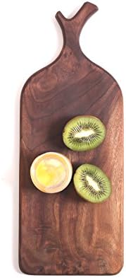 anaan Sprout/Pizza Chopping Board Cutting Board made of a whole piece of wood Handmade (Walnut 400*150*20mm)