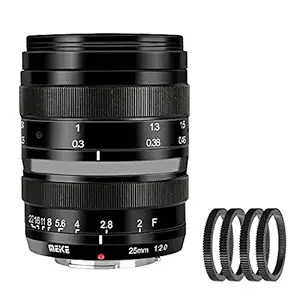Meike MK-25mm F2.0 APS-C Large Aperture Wide Angle Manual Prime Lens for Sony E Mount Mirrorless Cameras A7III A9 NEX 3 3N 5 NEX 5T NEX 5R NEX 6 7 A6400 A5000 A5100 A6000 A6100 A6300 A6500