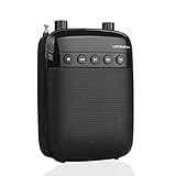 Viene con funciones de amplificador de voz (voz súper alta), reproductor de música (tarjeta SD / TF, soporte para múltiples formatos de música), altavoz (conecte con el teléfono / ipad / computadora con un cable de entrada de audio para usar como altavoz).