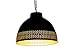 Produktbild Emporio Arts lzc-1224 BG rund Hängelampe Lampenschirm mit jalidar Grenze, Eisen, Schwarz Innen Gold, E27, 40 Watt