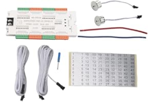 GOSHYDA Kontroler Oświetlenia Schodowego LED z Czujnikiem Ruchu, 32-kanałowy Sterownik Oświetlenia Schodów, Automatyczny Sterownik Oświetlenia Schodowego Drabiny Schodowej