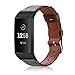 Price comparison product image FINTIE for Fitbit Charge 3 Strap, Premium Genuine Leather Wrist Bands Adjustable Replacement Straps Compatible with Fitbit Charge 3 & Charge 3 SE Fitness Tracker, Black