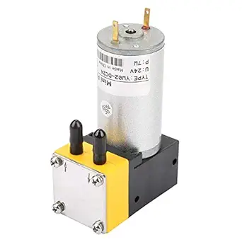 Diaphragm Pump, 24V 0.4-1L/min Miniature Diaphragm Pump Vacuum Pump for Air/Liquid