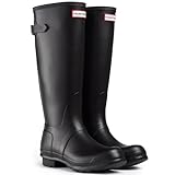 Hunter Original Adjustable Damen Fest Gummistiefel Wellington Boots - Schwarz - 39