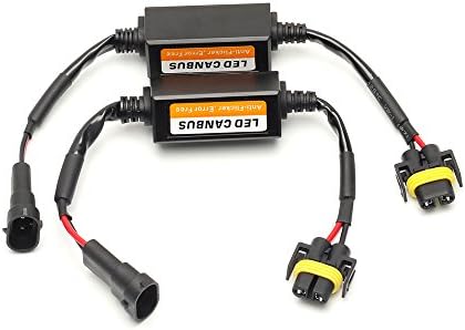 2x H8/H9/H11 Car LED Canbus Error Free Computer Decoder Anti Flicker Warning Canceller Resistance Plug &amp; Play – Enhanced Version Decoder