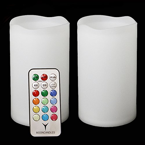 Frostfire candlezest – 2 Solar wetterfest Outdoor Farbwechsel Kerzen mit Fernbedienung und Timer - 2