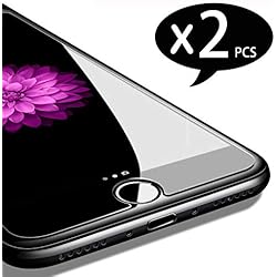 NEW'C Lot de 2, Verre Trempé pour iPhone 7,iPhone 8, Film Protection écran - Anti Rayures - sans Bulles d'air -Ultra Résistant (0,33mm HD Ultra Transparent) Dureté 9H Glass