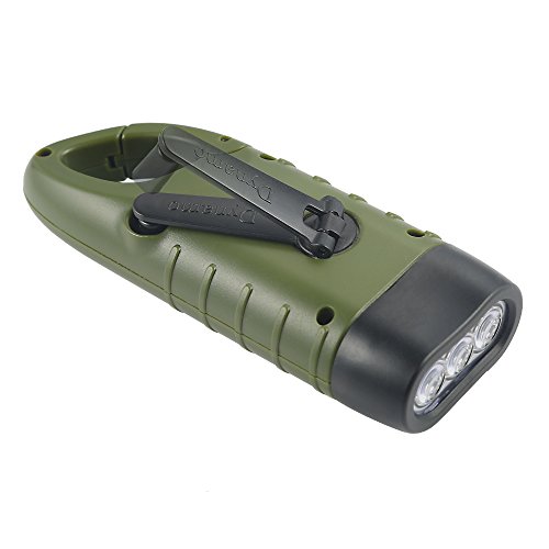 Simpeak LED Taschenlampe Handkurbel Solar Dynamo Karabiner Energie wiederaufladbare Taschenlampe für Camping Klettern Wandern - 5