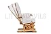 LUXURIOUS HUSH HUSH SOLID OAK WOOD GLIDER CHAIR WITH BABY BLUE CUSHIONS - NURSING GLIDER / ROCKER / ROCKING / MATERNITY / FEEDING CHAIR (With Locking Mechanism & Free Matching Footstool)