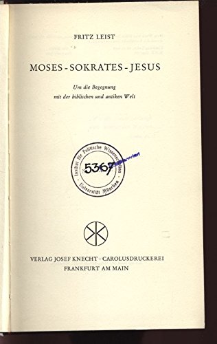 Moses, Sokrates, Jesus