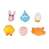 Peradix Baby Wasserspielzeug Badspielzeug süße quietschende Tiere 12 PCs Set (zufällig senden) - 5