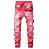 Was Sie bekommen: 1PC Herren Gewaschene Gerade Jeanshose Hosen