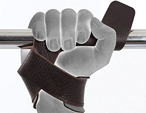 RDX Leder Zughilfen Bodybuilding Handgelenkbandage Krafttraining Fitness Gewichtheben Klimmzughaken Straps - 7