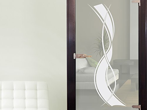 Glasdekor Glastür Aufkleber Fensterfolie für Wohnzimmer Streifen Folie (150x57cm)