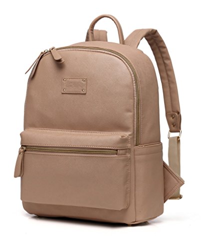 Preisvergleich Produktbild LCY Fashion PU Leder Multifunktions-Rucksack Baby Windel Wickeltasche mit Wickelunterlage