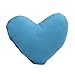 Bigood Children Decorative Throw Pillow Heart Shape Plush Cushion Blue
